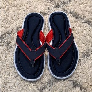 Navy/Red Sandals